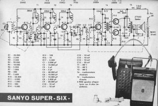 Sanyo Super Six schematic circuit diagram